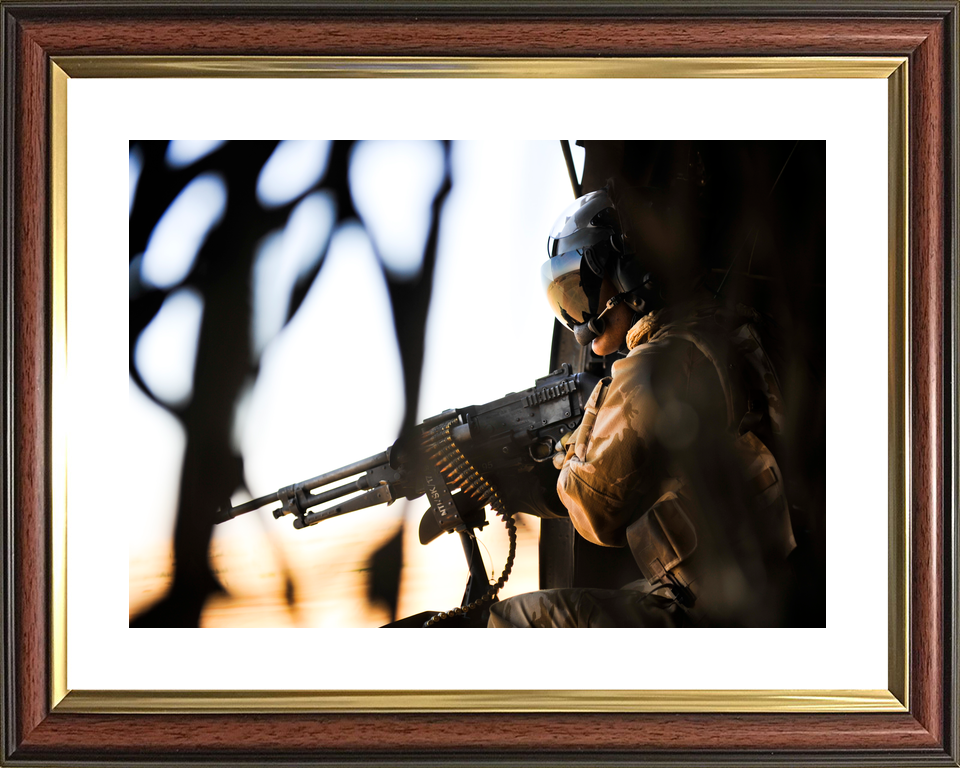 Royal Navy Sea King Door Gunner Helmand November 2010