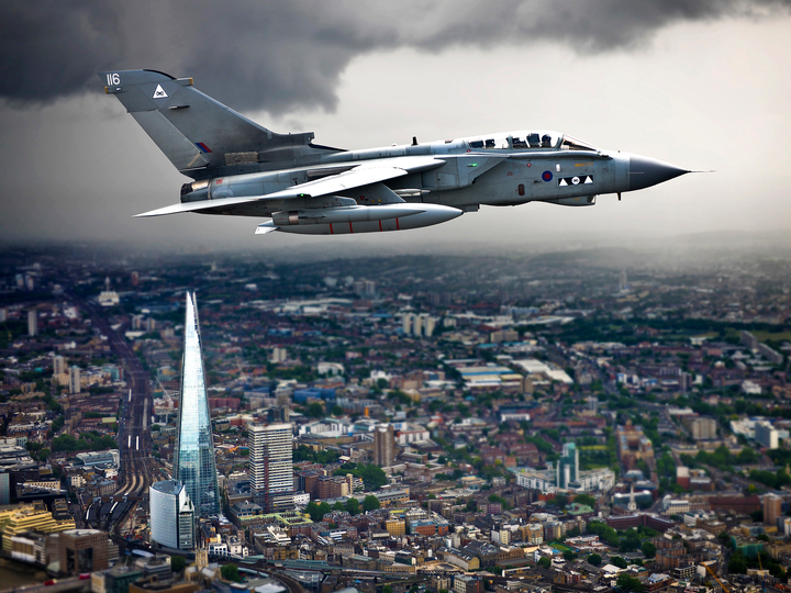 RAF Tornado GR4 Over London Photo Print - Royal Air Force Aircraft Hampshire Prints 6 x 4 No Frame No