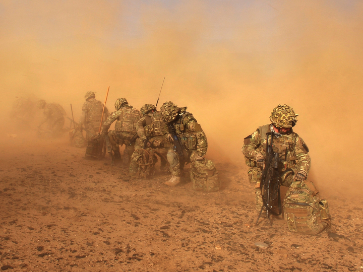 40 Commando Royal Marines Dust Cloud Helmand January 2013