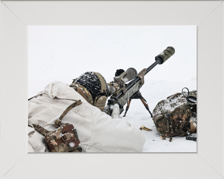 45 Commando Royal Marine Sniper in Snow Norway February 2026
