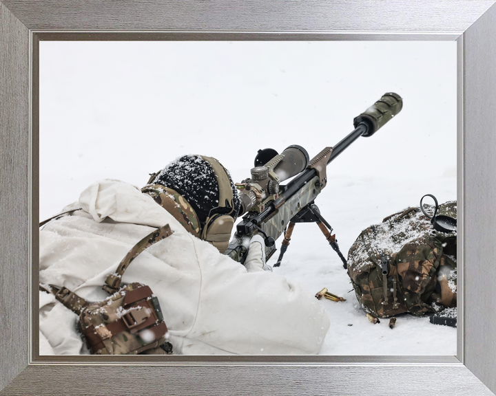 45 Commando Royal Marine Sniper in Snow Norway February 2026