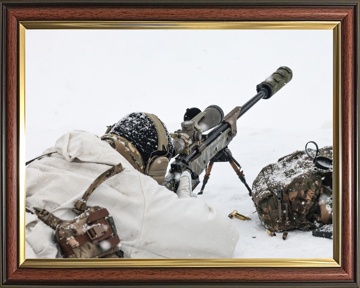 45 Commando Royal Marine Sniper in Snow Norway February 2026