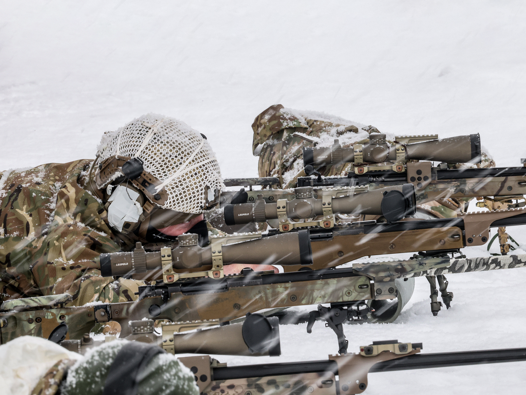 45 Commando Royal Marines Snipers in Line Norway February 2026