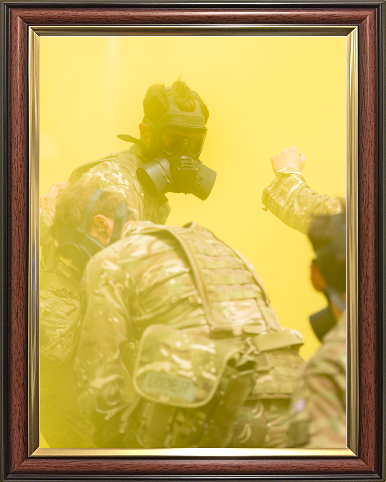 British Army Officer Cadets in Respirators 2026