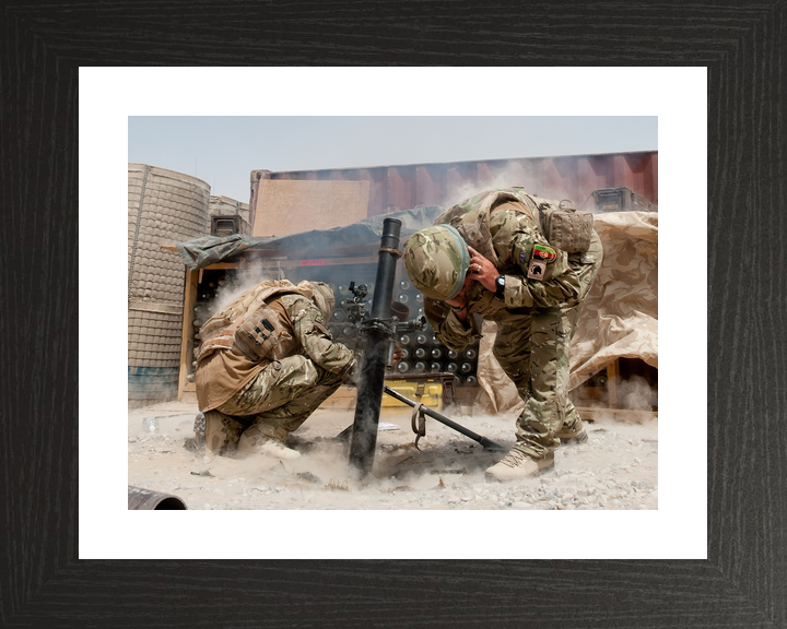 British Army Mortar Team Firing Afghanistan 2010