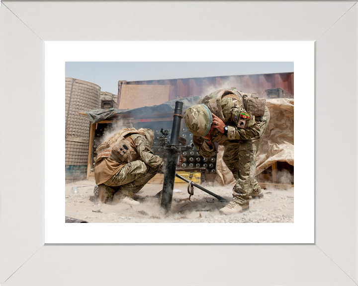 British Army Mortar Team Firing Afghanistan 2010