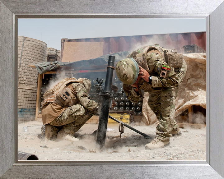 British Army Mortar Team Firing Afghanistan 2010
