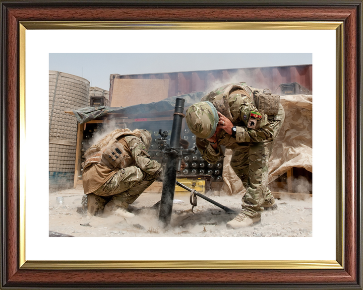 British Army Mortar Team Firing Afghanistan 2010