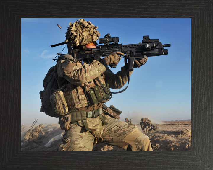 British Army Soldier Firing SA-80 Afghanistan 2013