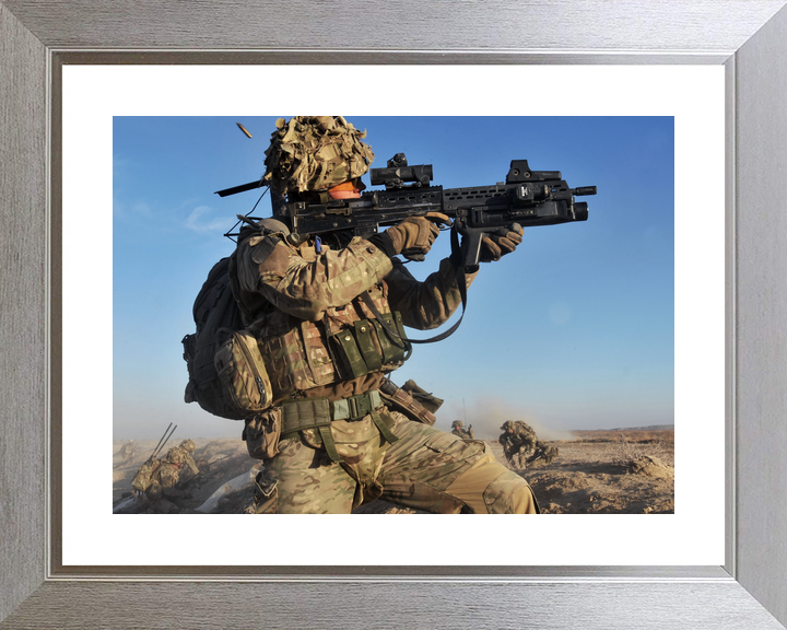 British Army Soldier Firing SA-80 Afghanistan 2013