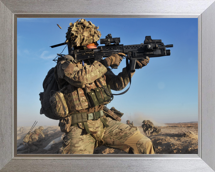 British Army Soldier Firing SA-80 Afghanistan 2013