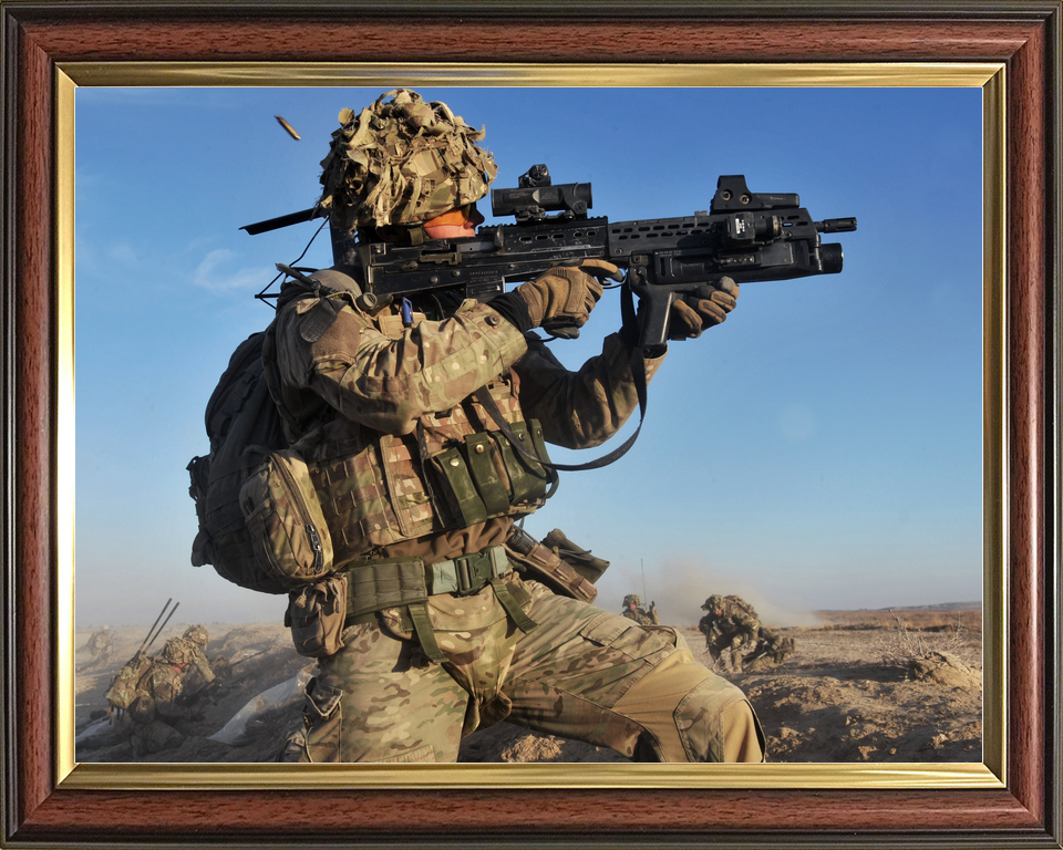 British Army Soldier Firing SA-80 Afghanistan 2013