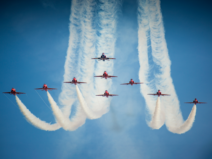 RAF Red Arrows in FormationPhoto Print - Royal Air Force Aircraft Hampshire Prints 6 x 4 No Frame No