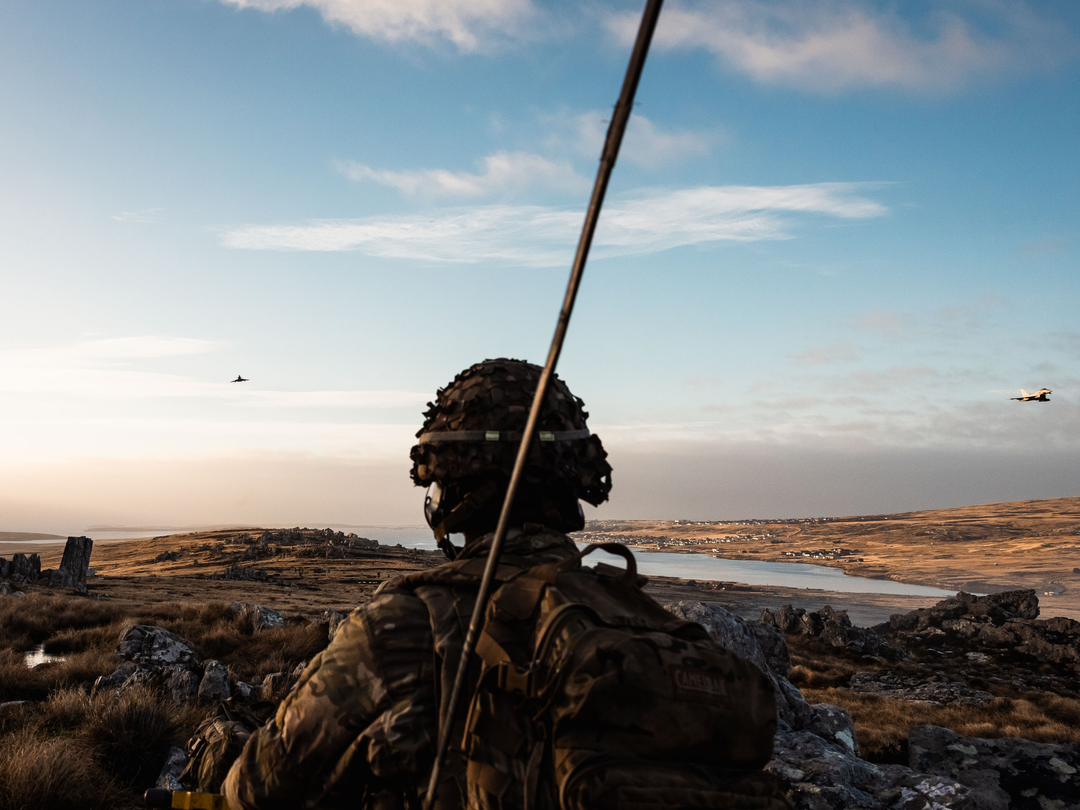 British Army 5 RIFLES Radio and Typhoons Falklands June 2026