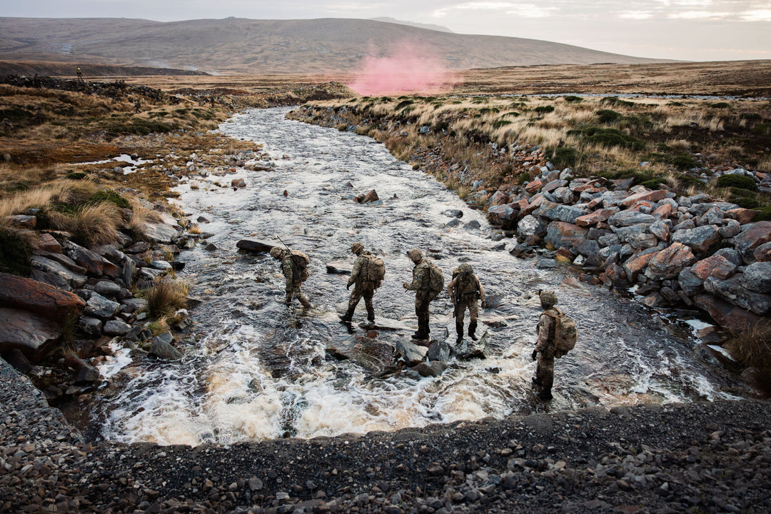 British Army 5 RIFLES Stream Crossing Falklands July 2026