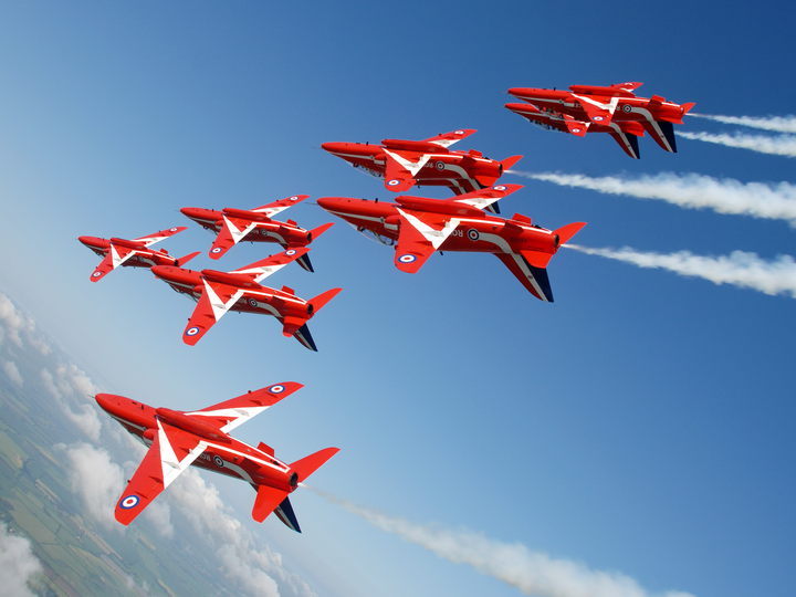RAF Red Arrows inverted Formation Photo Print - Royal Air Force Aircraft Hampshire Prints 6 x 4 No Frame No