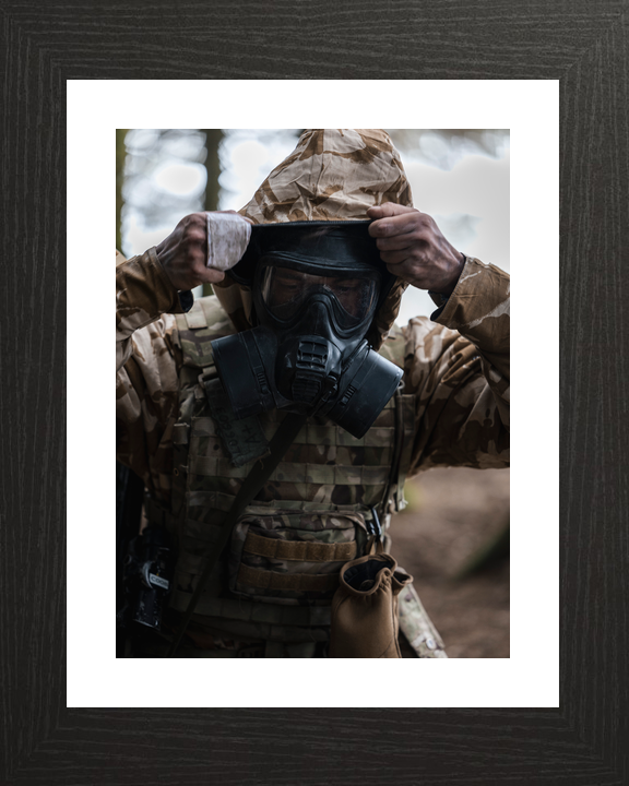 British Army 222 Signal Squadron CBRN Hood Up July 2026