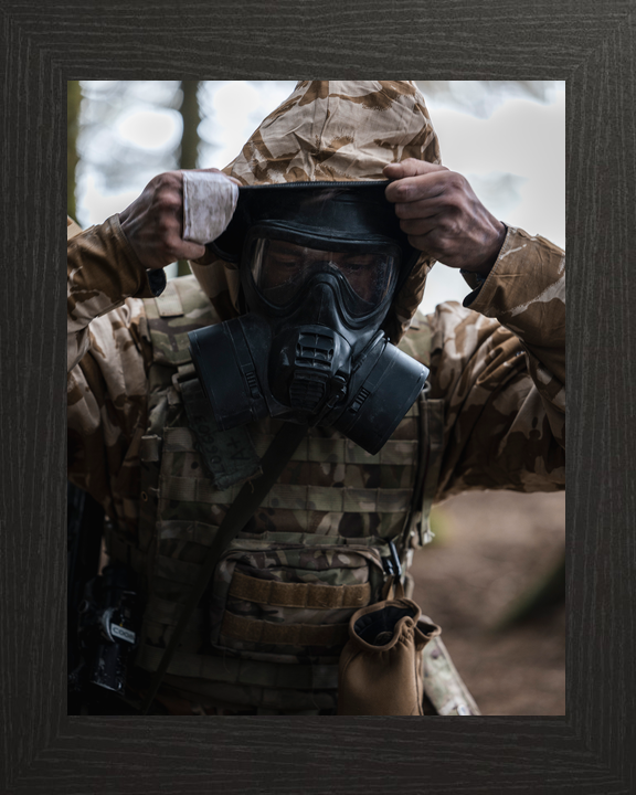 British Army 222 Signal Squadron CBRN Hood Up July 2026