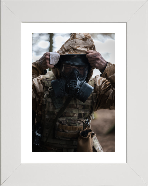 British Army 222 Signal Squadron CBRN Hood Up July 2026