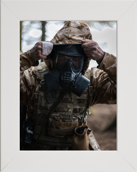 British Army 222 Signal Squadron CBRN Hood Up July 2026