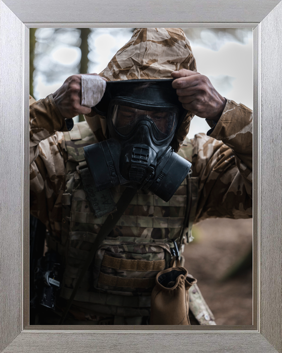 British Army 222 Signal Squadron CBRN Hood Up July 2026