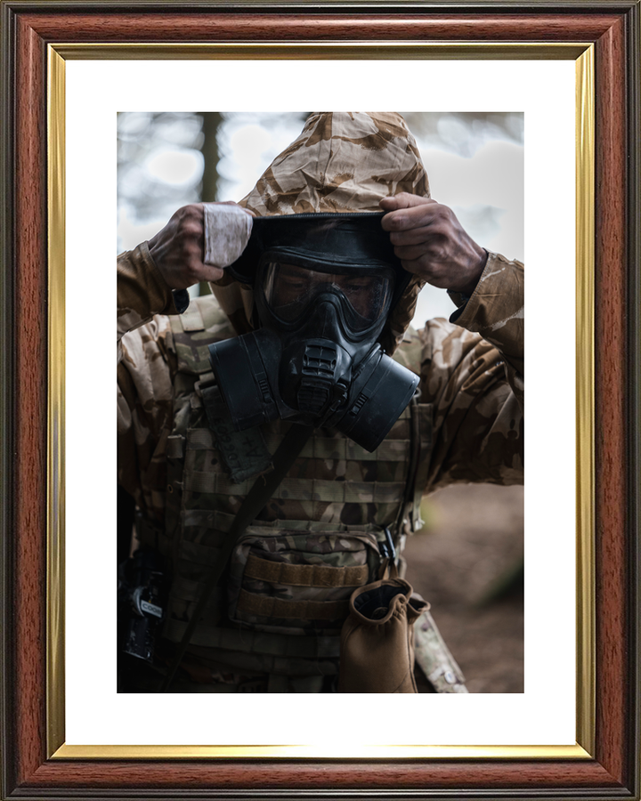 British Army 222 Signal Squadron CBRN Hood Up July 2026