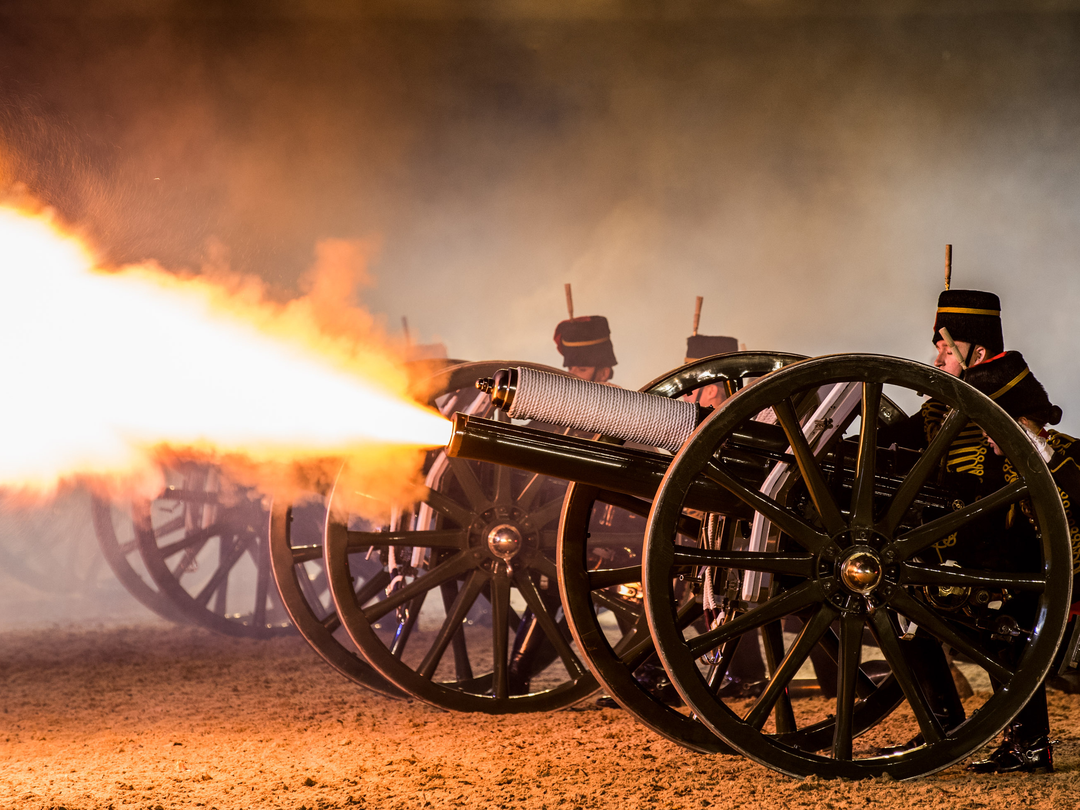 British Army King's Troop RHA Night Firing Windsor May 2017