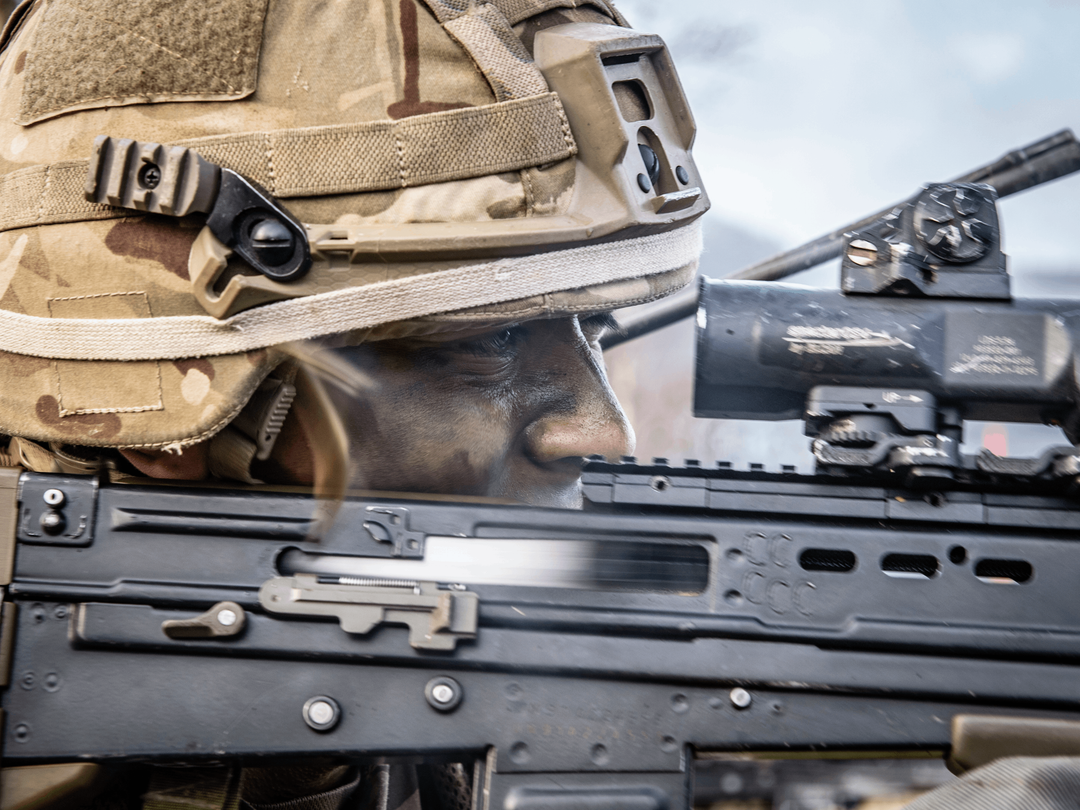 British Army Royal Irish SA80 Close Up Norway November 2018