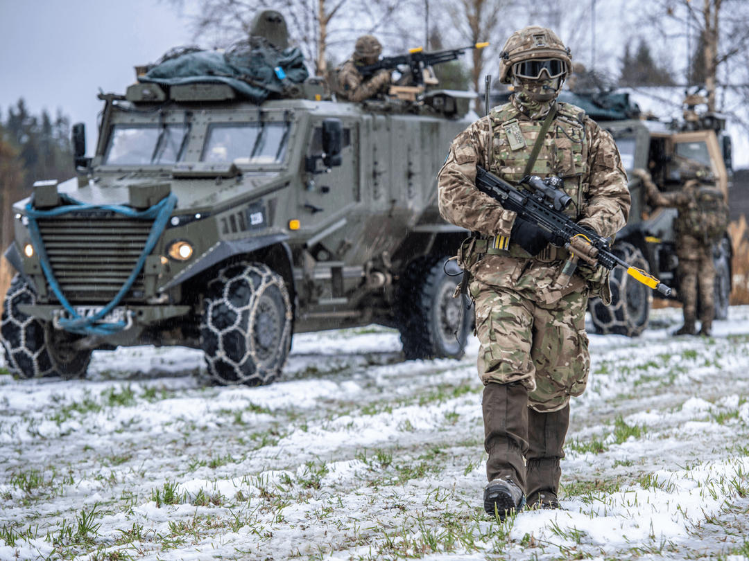 British Army Royal Irish Foxhound Snow Norway October 2018