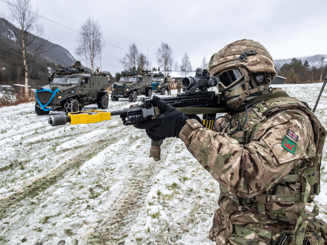 British Army Royal Irish Soldier Aims Norway October 2018
