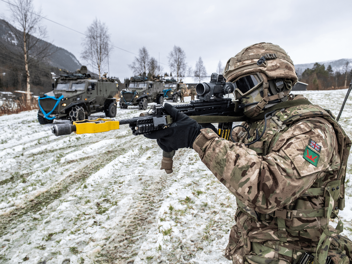 British Army Royal Irish Soldier Aims Norway October 2018