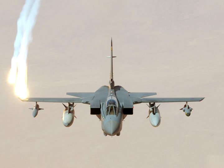 RAF Tornado GR4 firing chaff Photo Print - Royal Air Force Aircraft Hampshire Prints 6 x 4 No Frame No