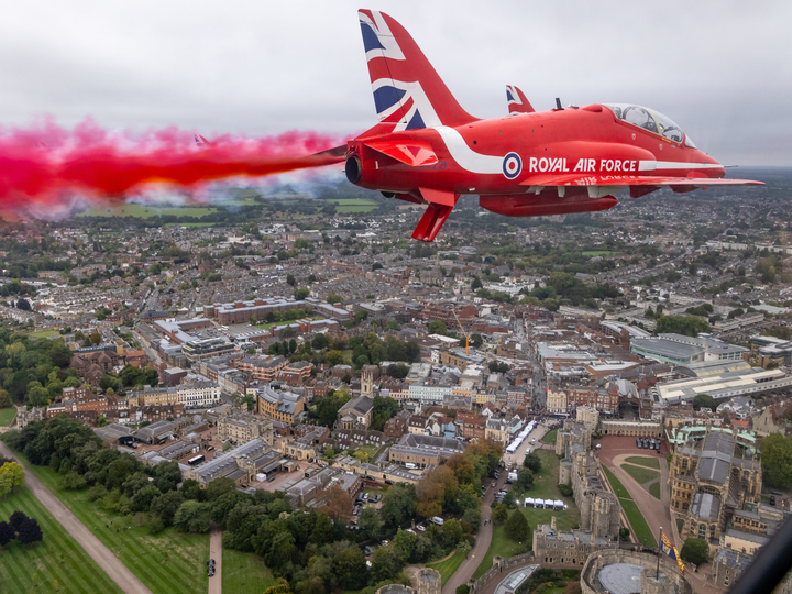 RAF Red Arrows Windsor Flyover 2025 Photo Print - Royal Air Force Aircraft