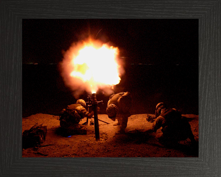 British Army Royal Welch Fusiliers Mortar Night Firing July 2004