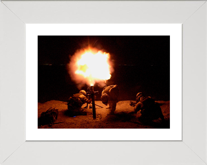 British Army Royal Welch Fusiliers Mortar Night Firing July 2004