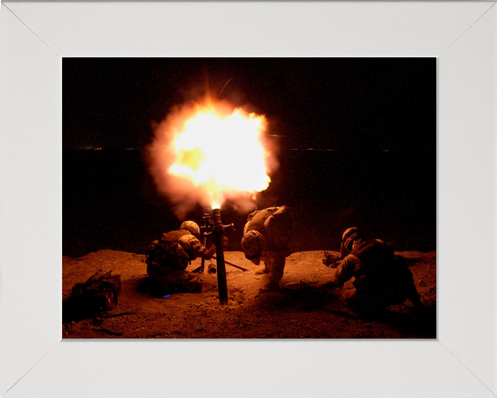 British Army Royal Welch Fusiliers Mortar Night Firing July 2004