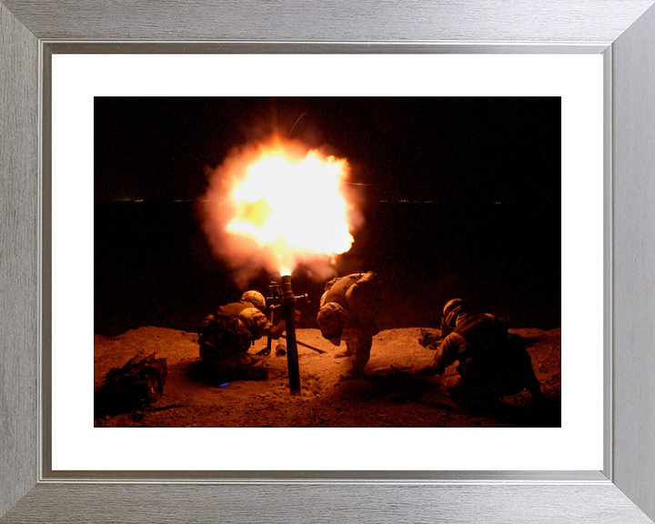 British Army Royal Welch Fusiliers Mortar Night Firing July 2004