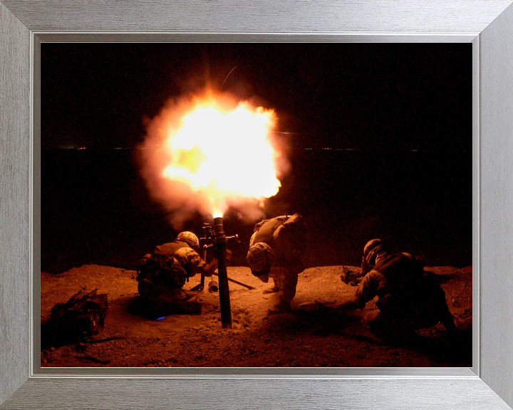 British Army Royal Welch Fusiliers Mortar Night Firing July 2004