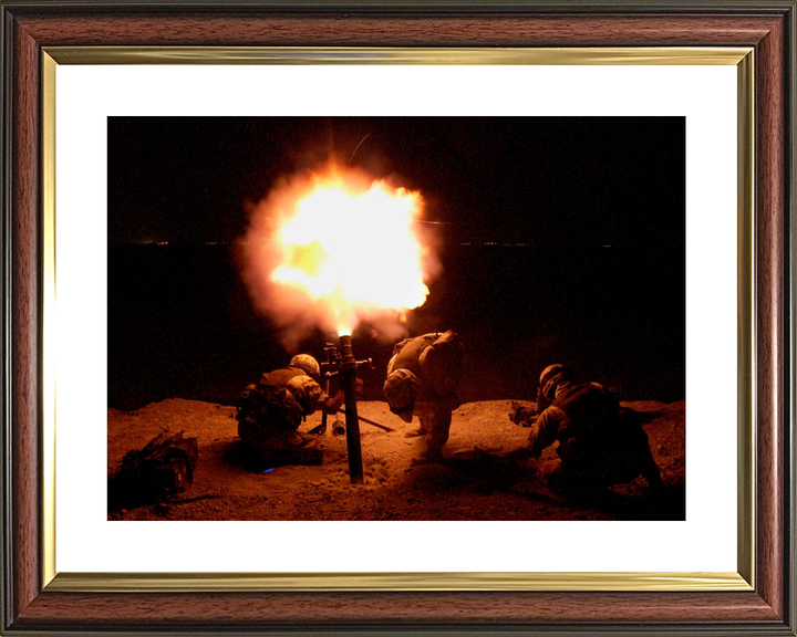 British Army Royal Welch Fusiliers Mortar Night Firing July 2004