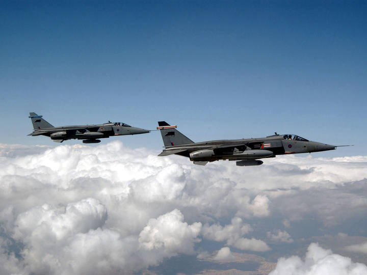 RAF Jaguar GR3A Jets in flight over Turkey Photo Print - Royal Air Force Aircraft Hampshire Prints 6 x 4 No Frame No
