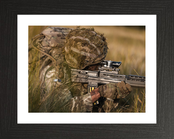 British Army 222 Signal Squadron Soldier Aims SA80 July 2026