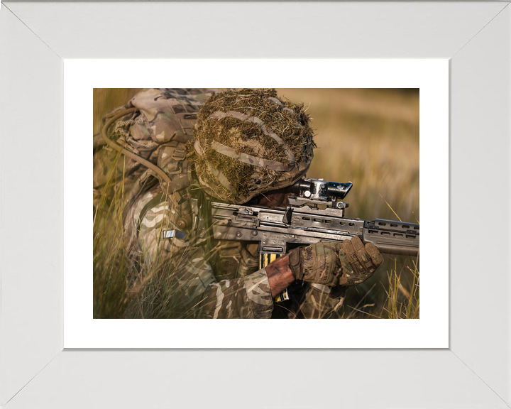 British Army 222 Signal Squadron Soldier Aims SA80 July 2026