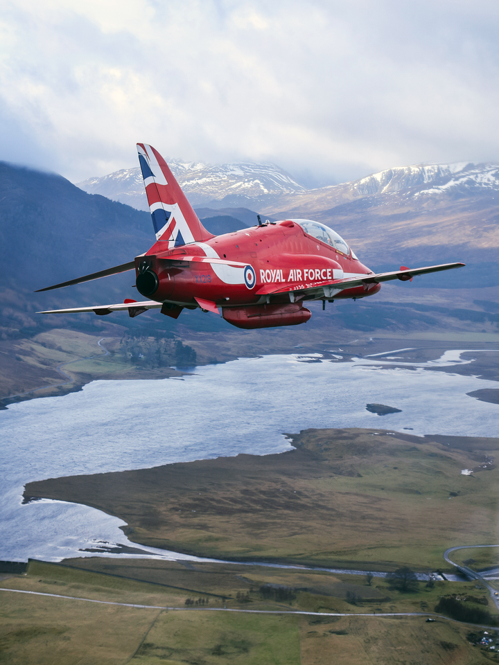 RAF Red Arrows Hawk Jet over Lossiemouth 2024 Photo Print - Royal Air Force Aircraft Posters, Prints, & Visual Artwork Hampshire Prints 6 x 4 No Frame No