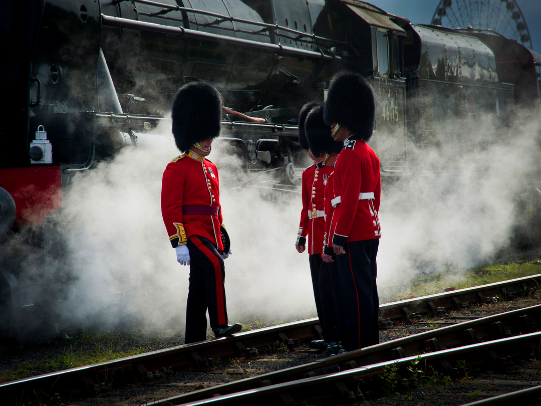 British Army Scots Guards Steam Train York June 2012