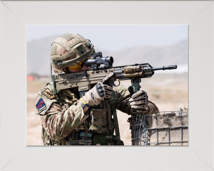 British Army Household Cavalry Corporal SA80 A3 Kabul 2018