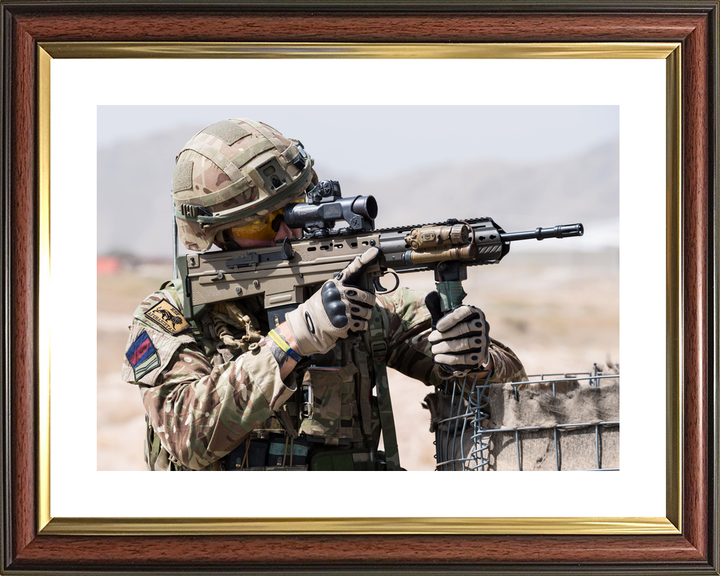 British Army Household Cavalry Corporal SA80 A3 Kabul 2018
