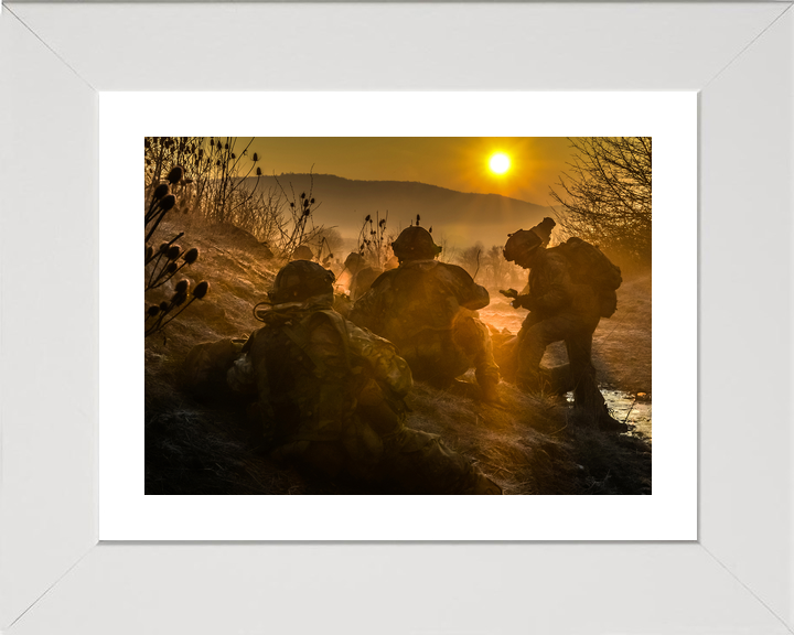 British Army Sandhurst Officer Cadets in Mist Germany c2016