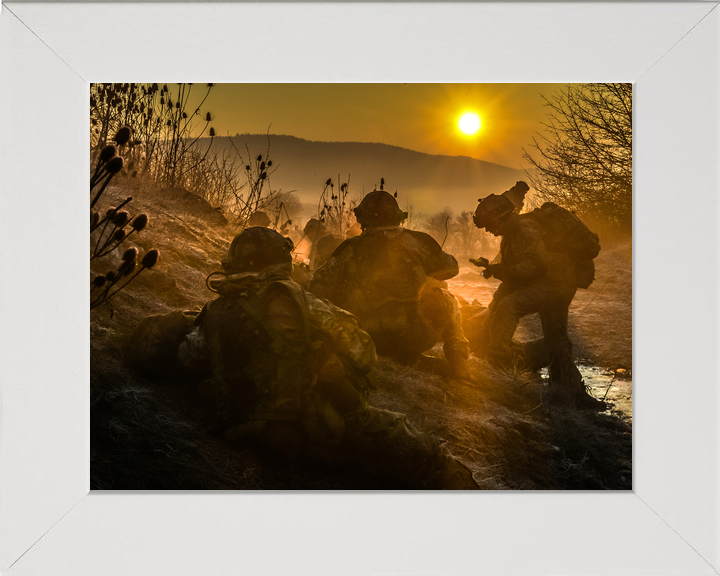 British Army Sandhurst Officer Cadets in Mist Germany c2016