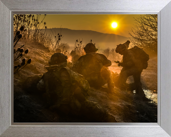 British Army Sandhurst Officer Cadets in Mist Germany c2016