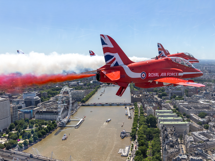 RAF Red Arrows Flyover The River Thames 2026 Photo Print - Posters, Prints, & Visual Artwork - by Hampshire Prints (image 1 of 9)